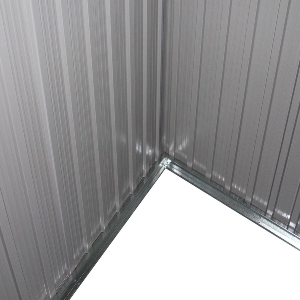 Habitat et Jardin Abri de jardin métal toit plat  Texas  - 6,29 m² - Gris