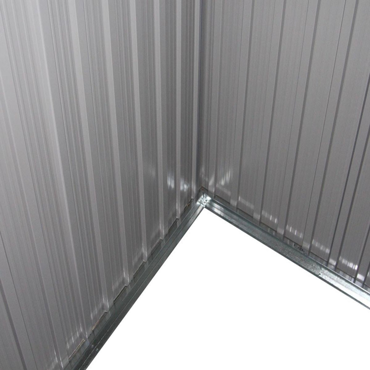 Habitat et Jardin Abri de jardin métal toit plat  Texas  - 6,29 m² - Gris