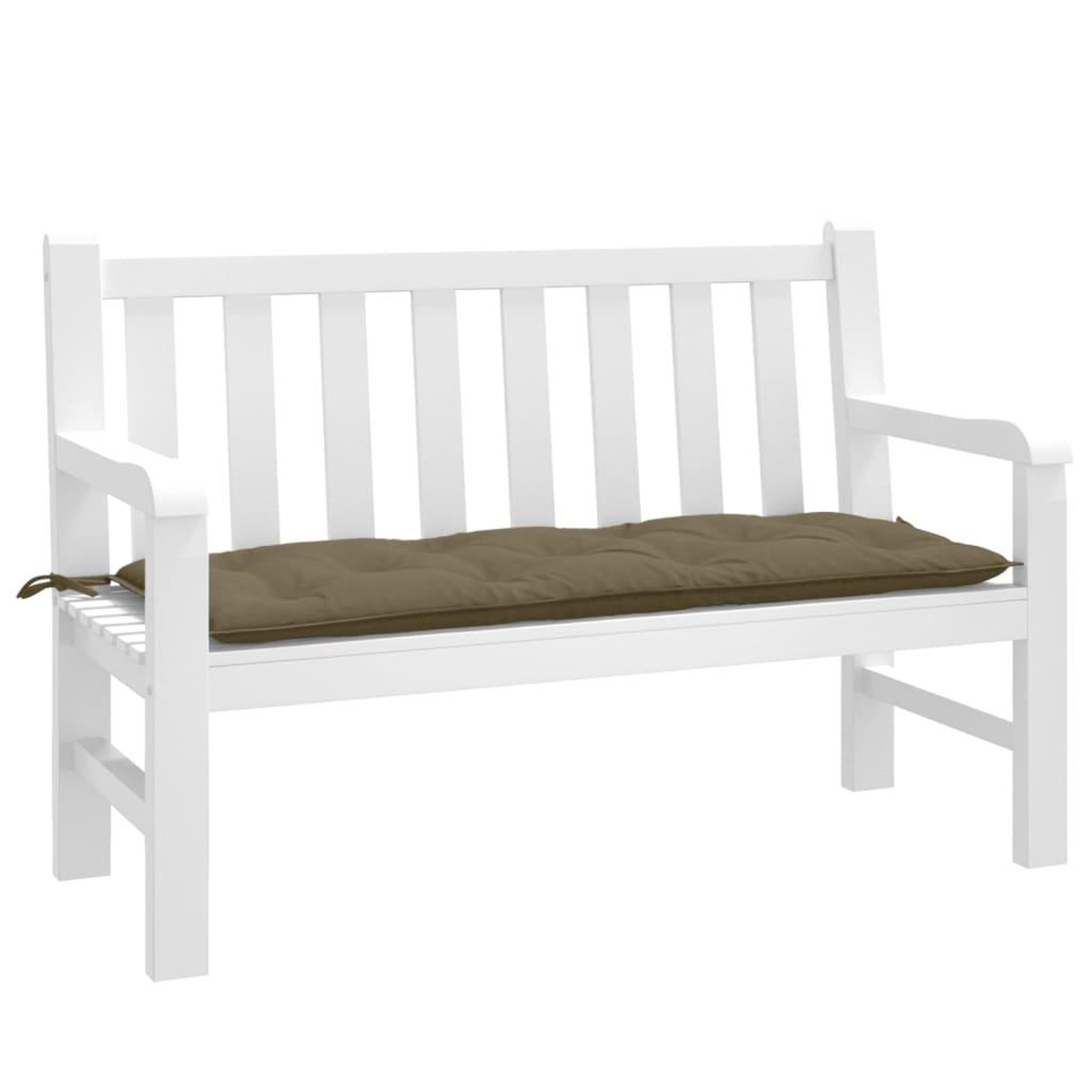 VIDAXL Coussin de banc de jardin taupe melange 120x50x7 cm tissu