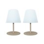 Lumisky Set de 2 lampes de table TWINS Crème Aluminium H16CM