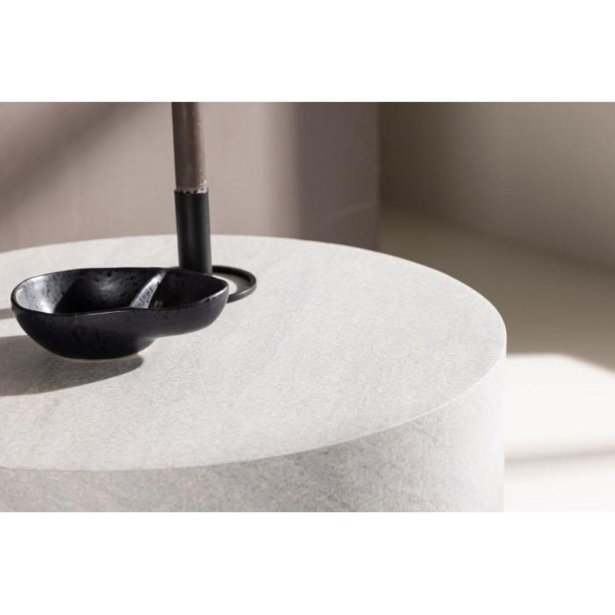 Paris Prix Table d'Appoint Ronde  York  50cm Gris