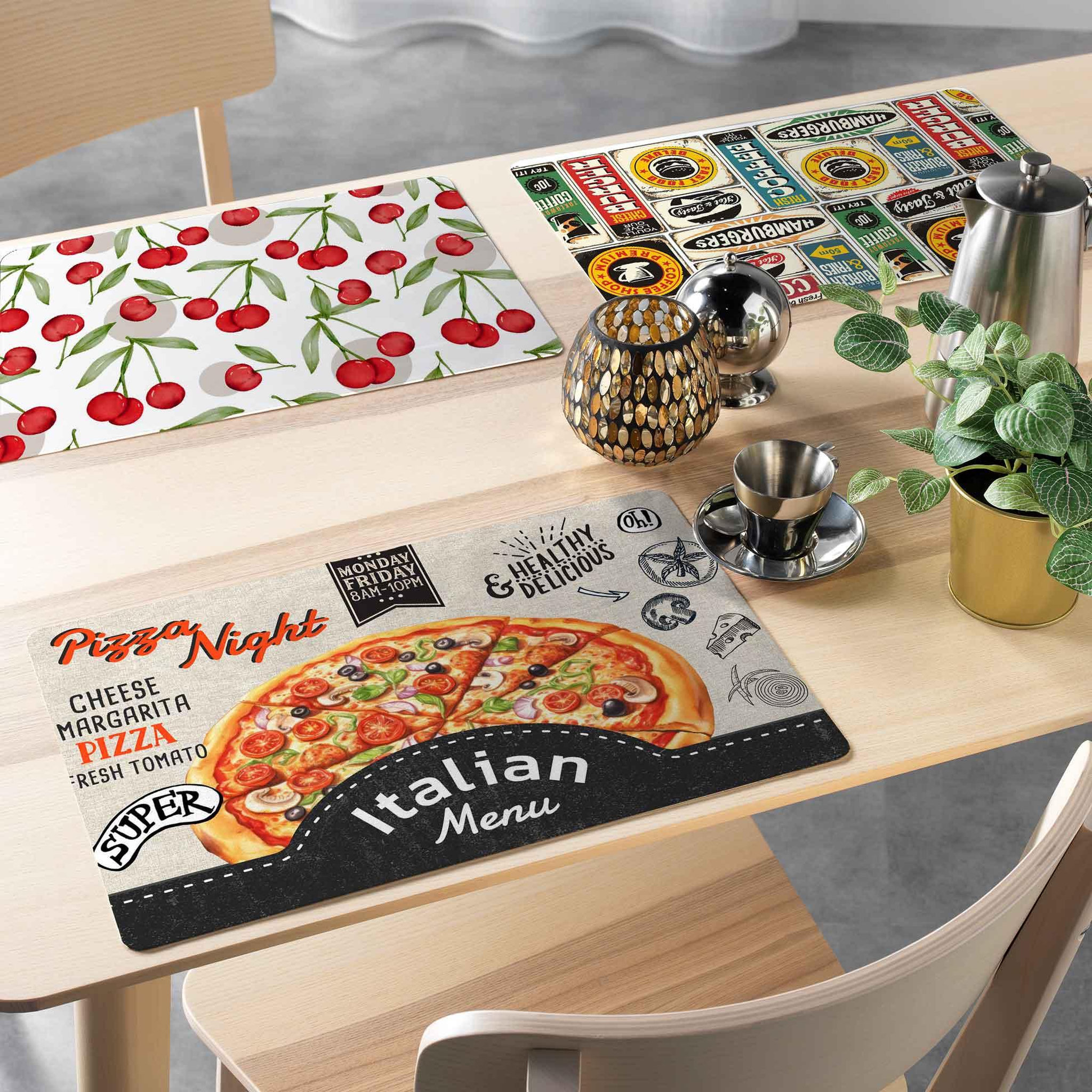 Voir la diapositive 2 : Eden Set de table pizza design et moderne