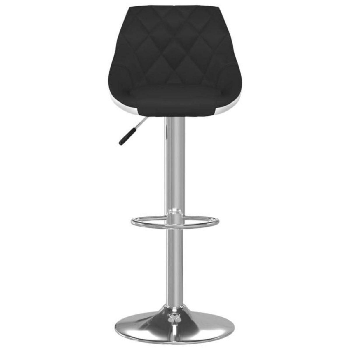 VIDAXL Tabourets de bar lot de 2 noir et blanc similicuir