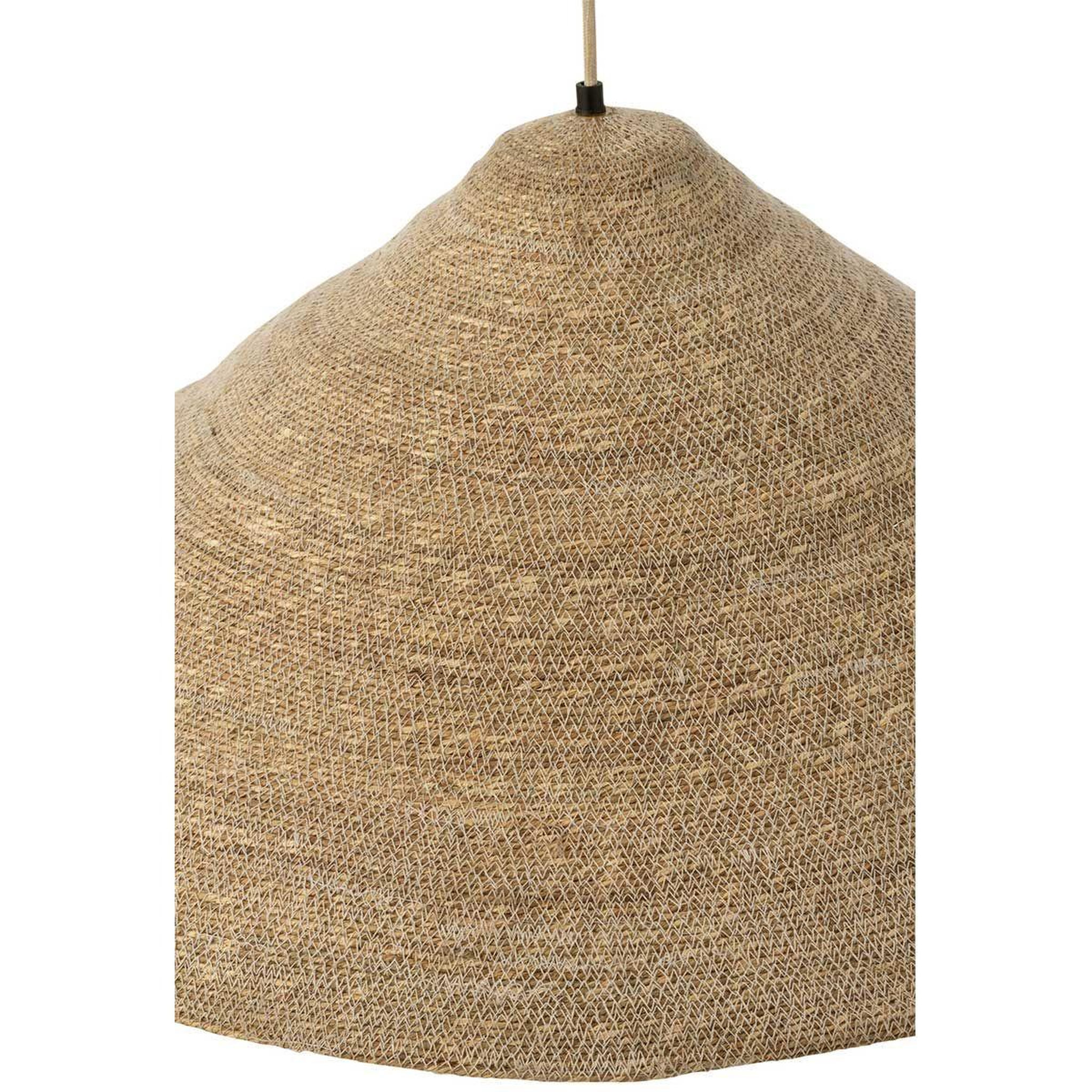 Voir la diapositive 3 : J-LINE Lampe Suspension Chapeau  Moonj  80cm Naturel Clair
