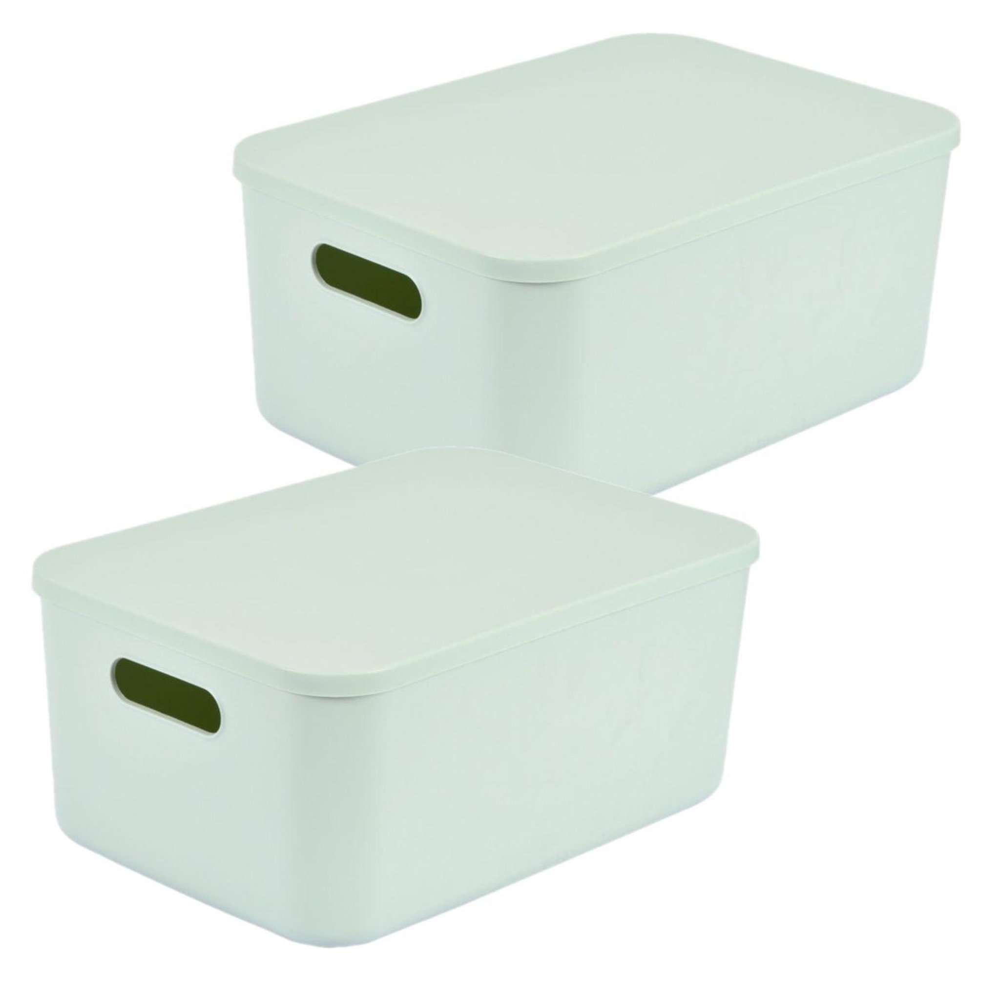 Voir la diapositive 1 : TOILINUX Lot de 2 boîtes avec couvercle chromacase