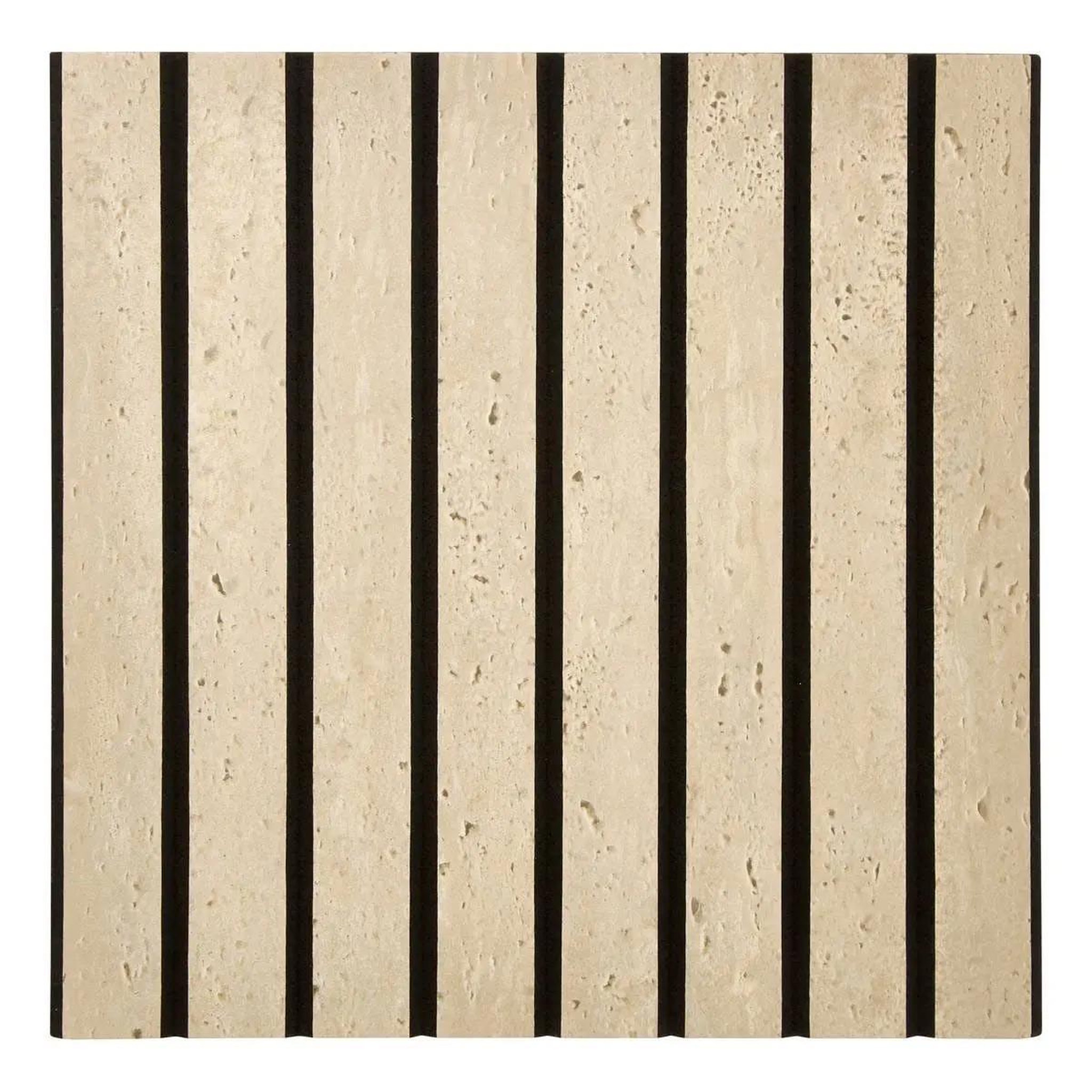 Voir la diapositive 2 : ATMOSPHERA Lot de 2 panneaux acoustiques adhésifs effet travertin  ribo  30x30cm marron