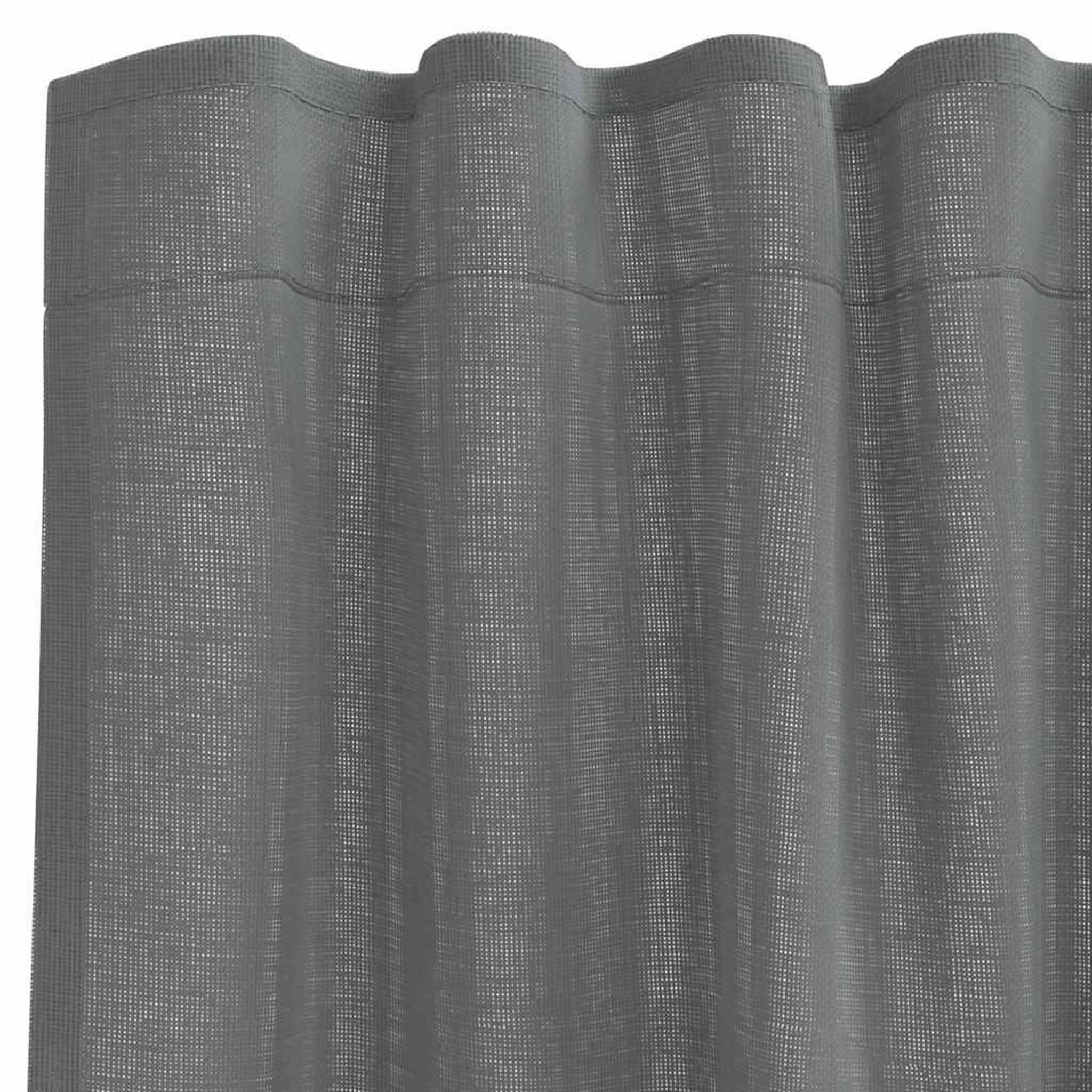 Voir la diapositive 5 : VIDAXL Rideaux en voile avec boucles 2 pcs gris fonce 140x260 cm