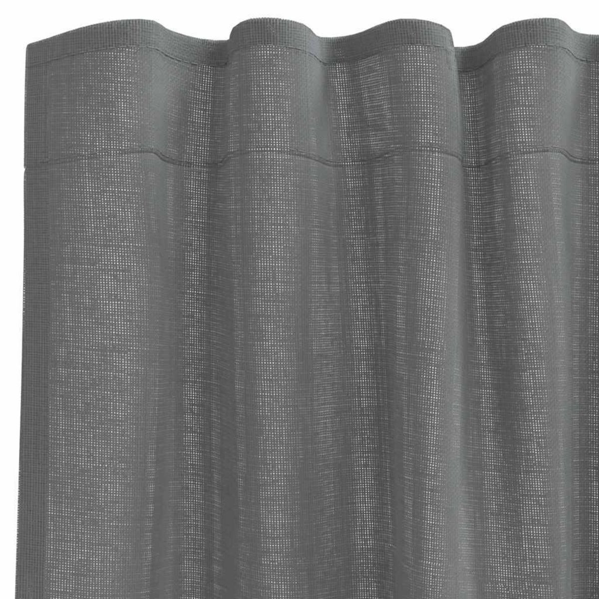 VIDAXL Rideaux en voile avec boucles 2 pcs gris fonce 140x260 cm