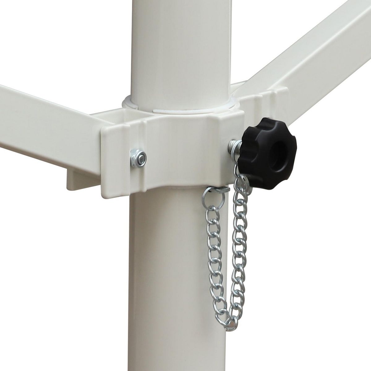 OUTSUNNY Store double pente manuel rétractable inclinaison réglable acier époxy blanc polyester imperméabilisé anti-UV gris dim. 4,50L x 3,40l x 2,55H m