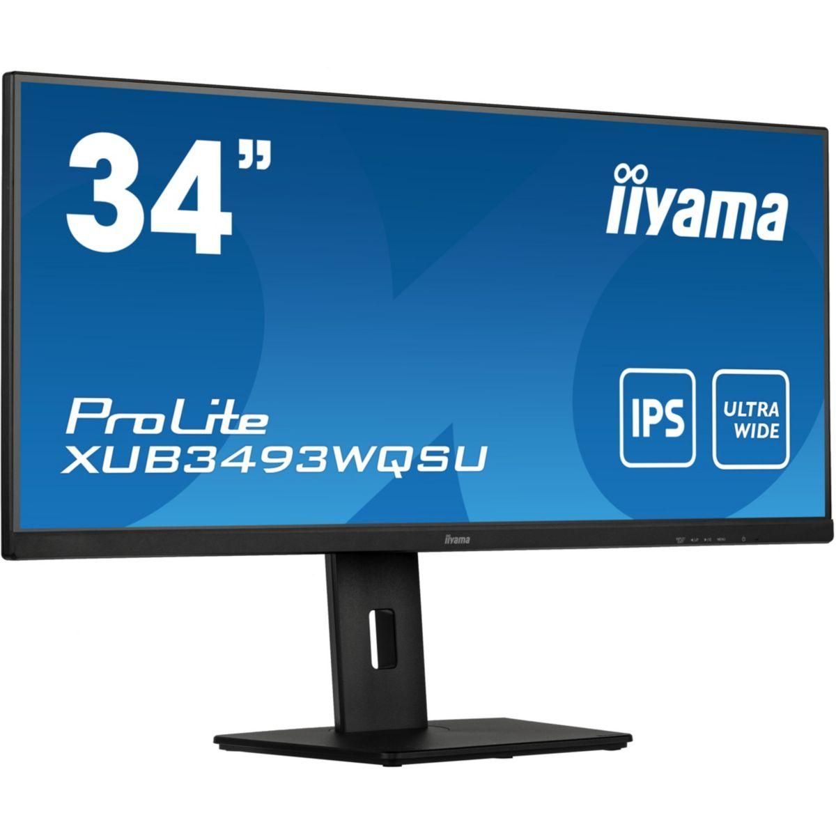 Iiyama Ecran PC PROLITE XUB3493WQSU-B5 Plat 34'' IPS