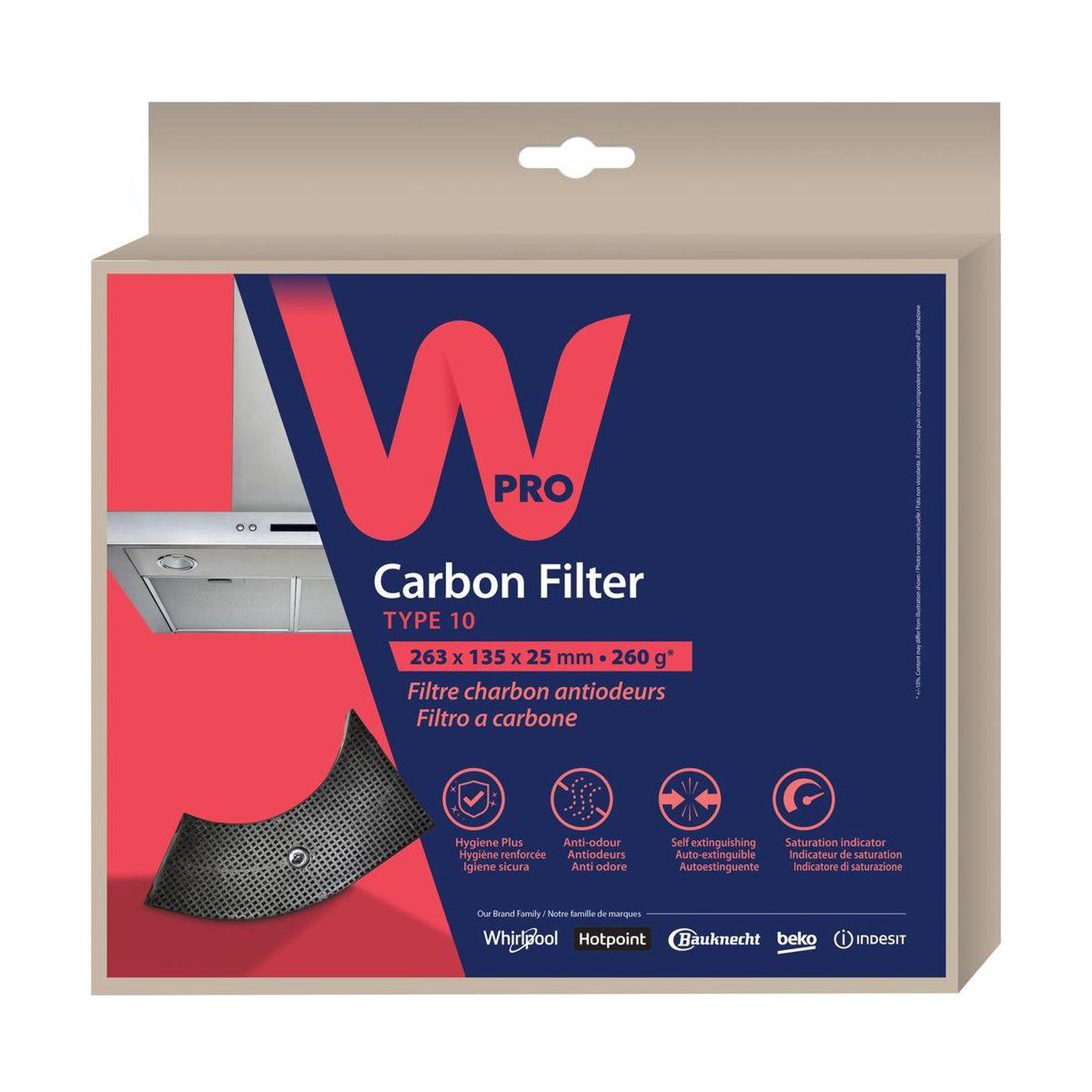 Voir la diapositive 2 : WPRO Filtre hotte chf85/01