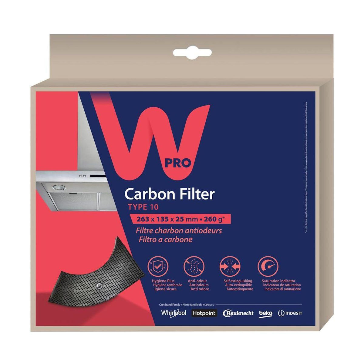 WPRO Filtre hotte CHF85/01