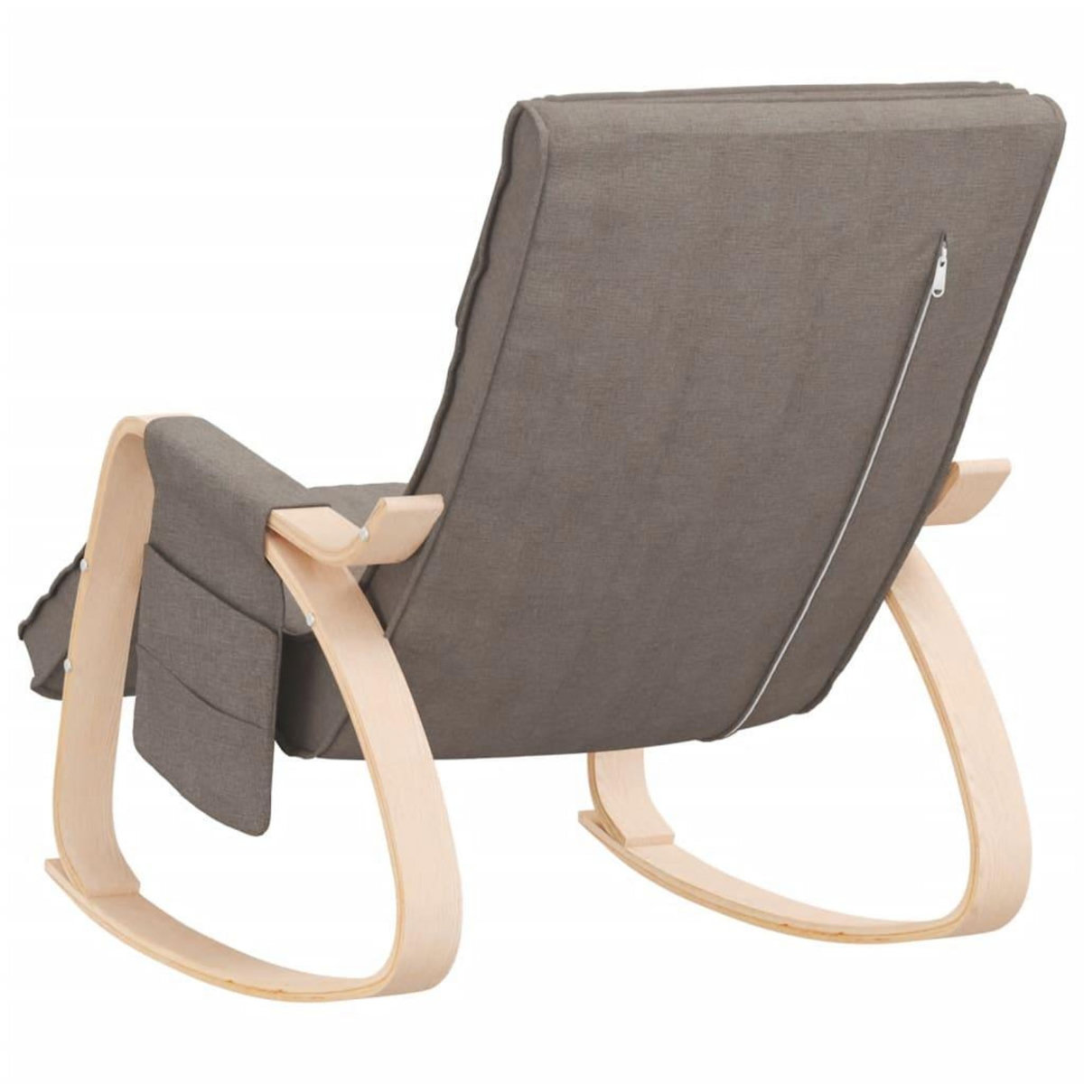 VIDAXL Chaise a bascule Taupe Tissu