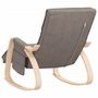 Voir la diapositive 5 : VIDAXL Chaise a bascule Taupe Tissu