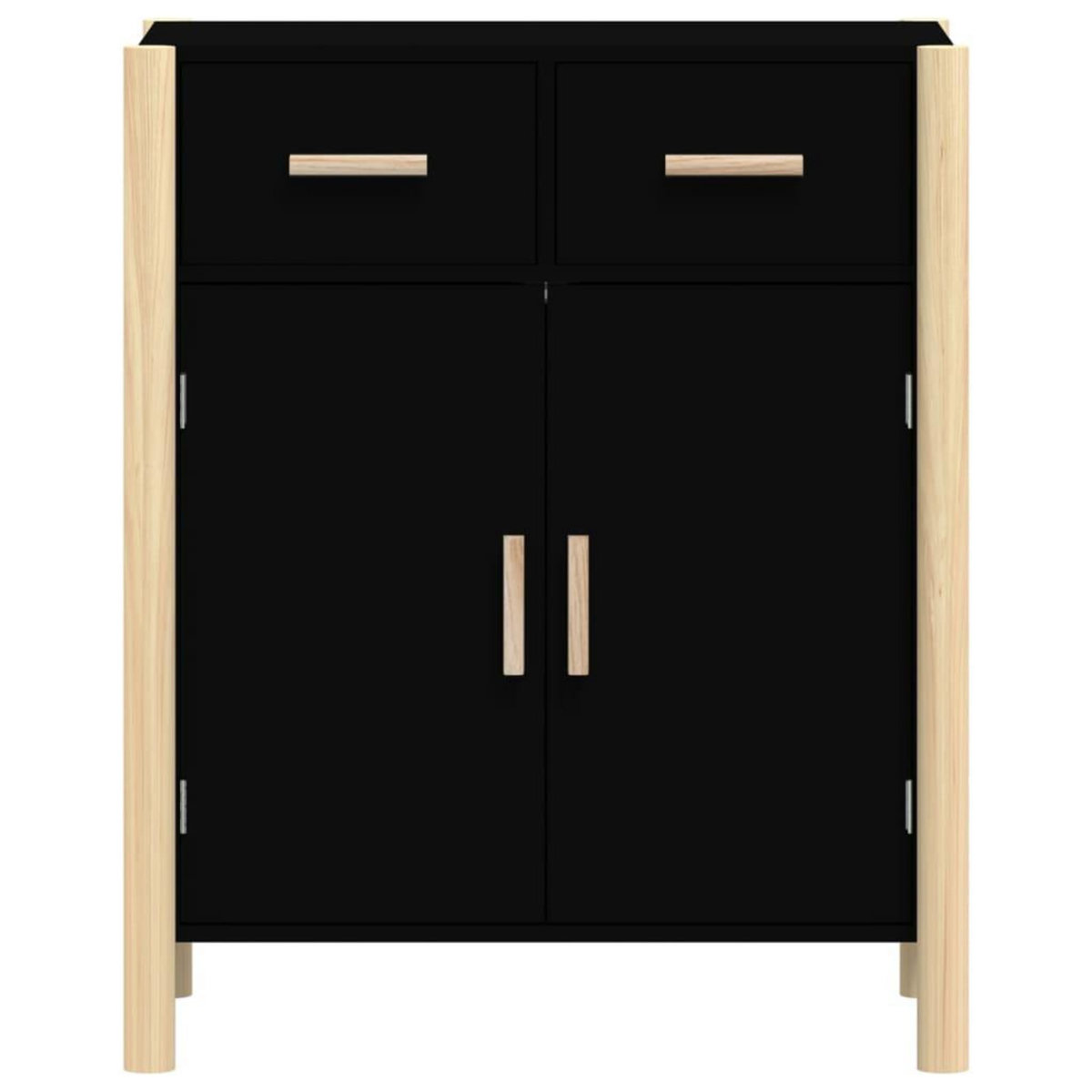 VIDAXL Buffet Noir 62x38x75 cm Bois d'ingenierie