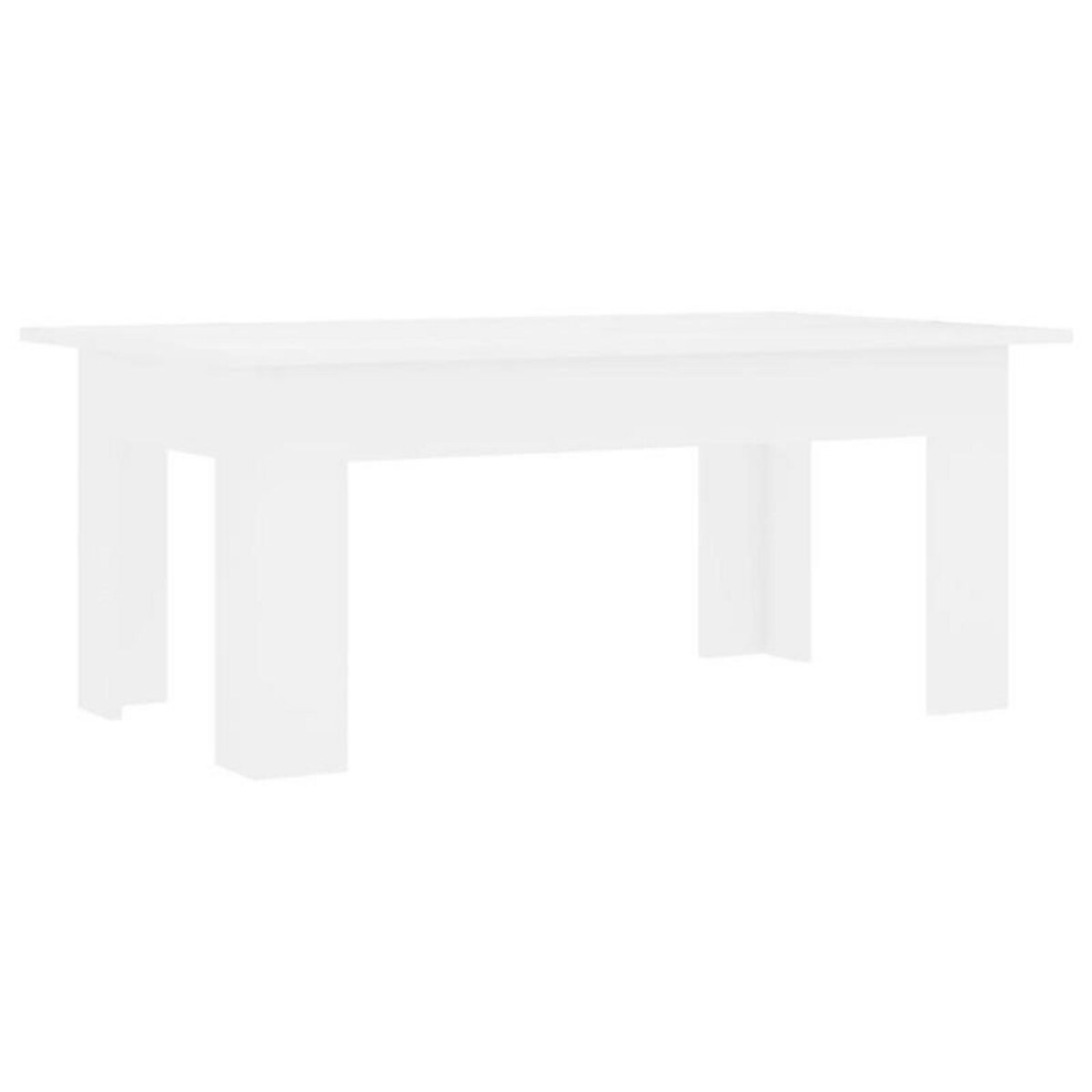 VIDAXL Table basse Blanc 100x60x42 cm Bois d ingénierie