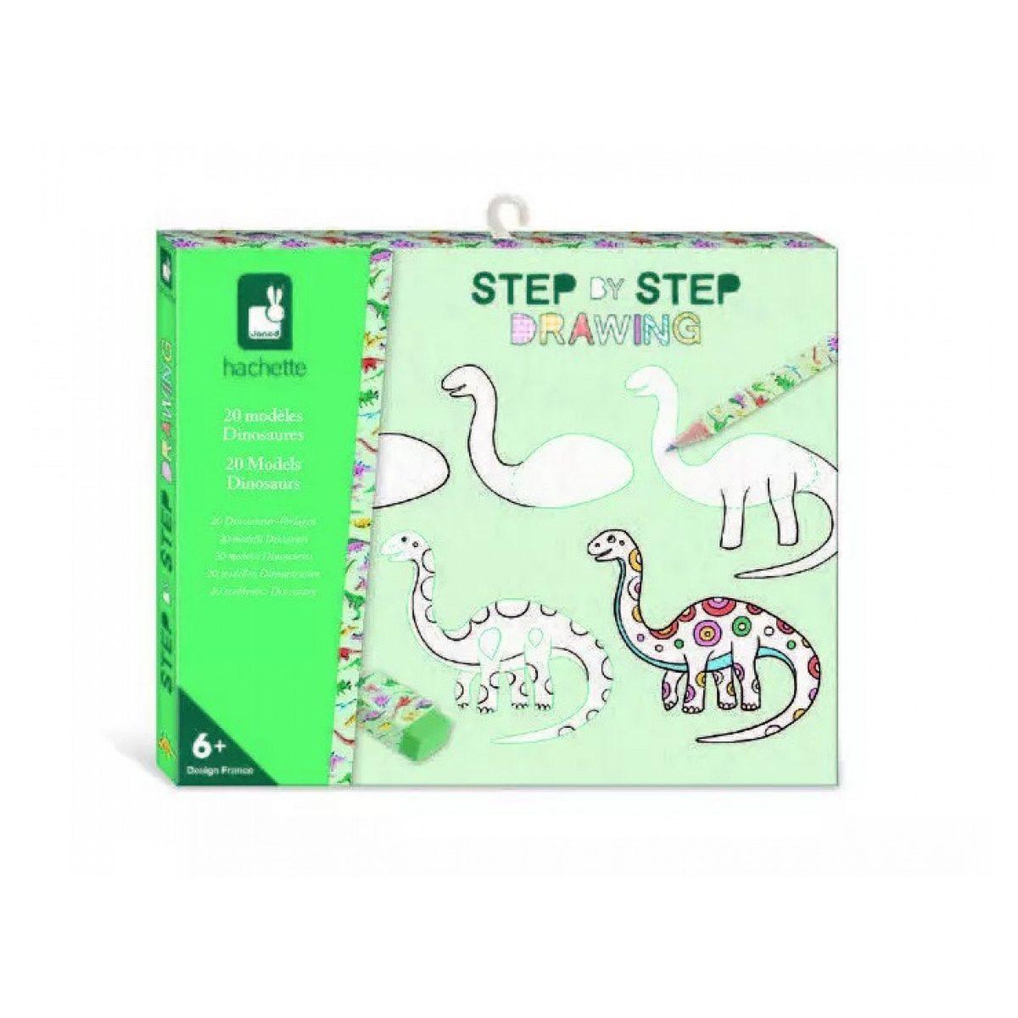 JANOD Step by step drawing 20 modeles dino