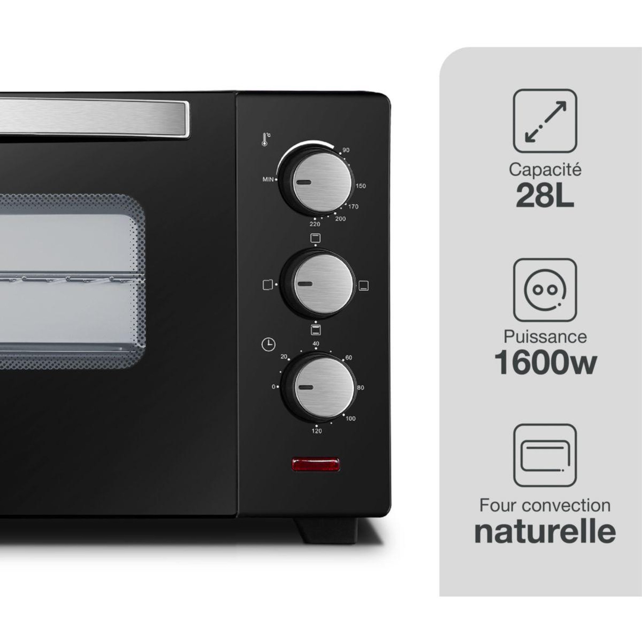 Voir la diapositive 3 : ESSENTIEL B Mini four EFP284 28L