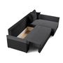 Voir la diapositive 2 : BEST MOBILIER Mike - canapé d'angle réversible - 4 places - convertible avec coffre - en velours