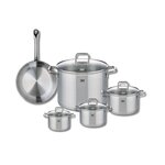 ELO Ensemble de 1 Poêle de cuisson 24 cm et 4 faitouts 12, 14, 16 et 26 cm Elo Profi Citrin