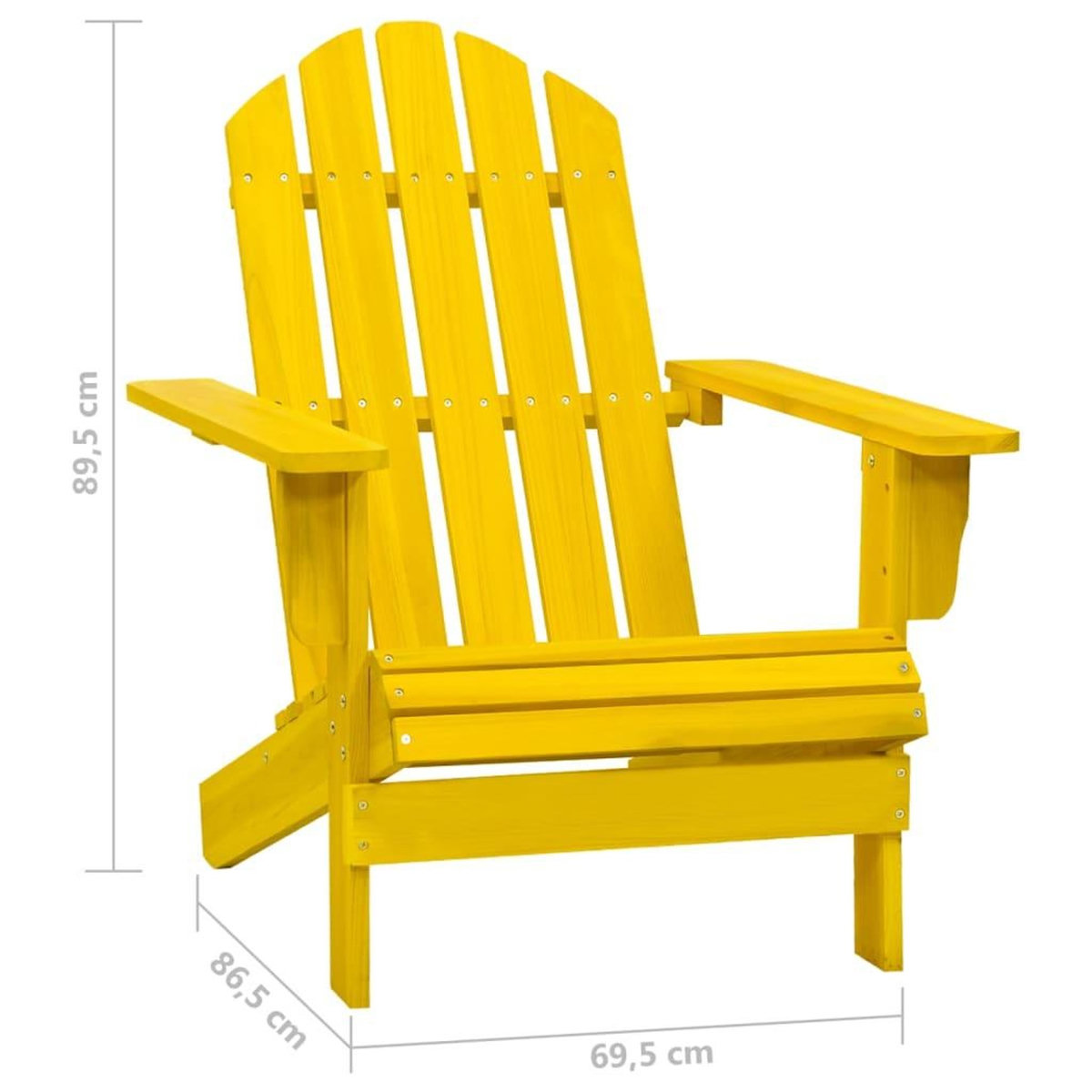 VIDAXL Chaise de jardin Adirondack bois de sapin massif jaune
