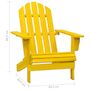 Voir la diapositive 6 : VIDAXL Chaise de jardin Adirondack bois de sapin massif jaune