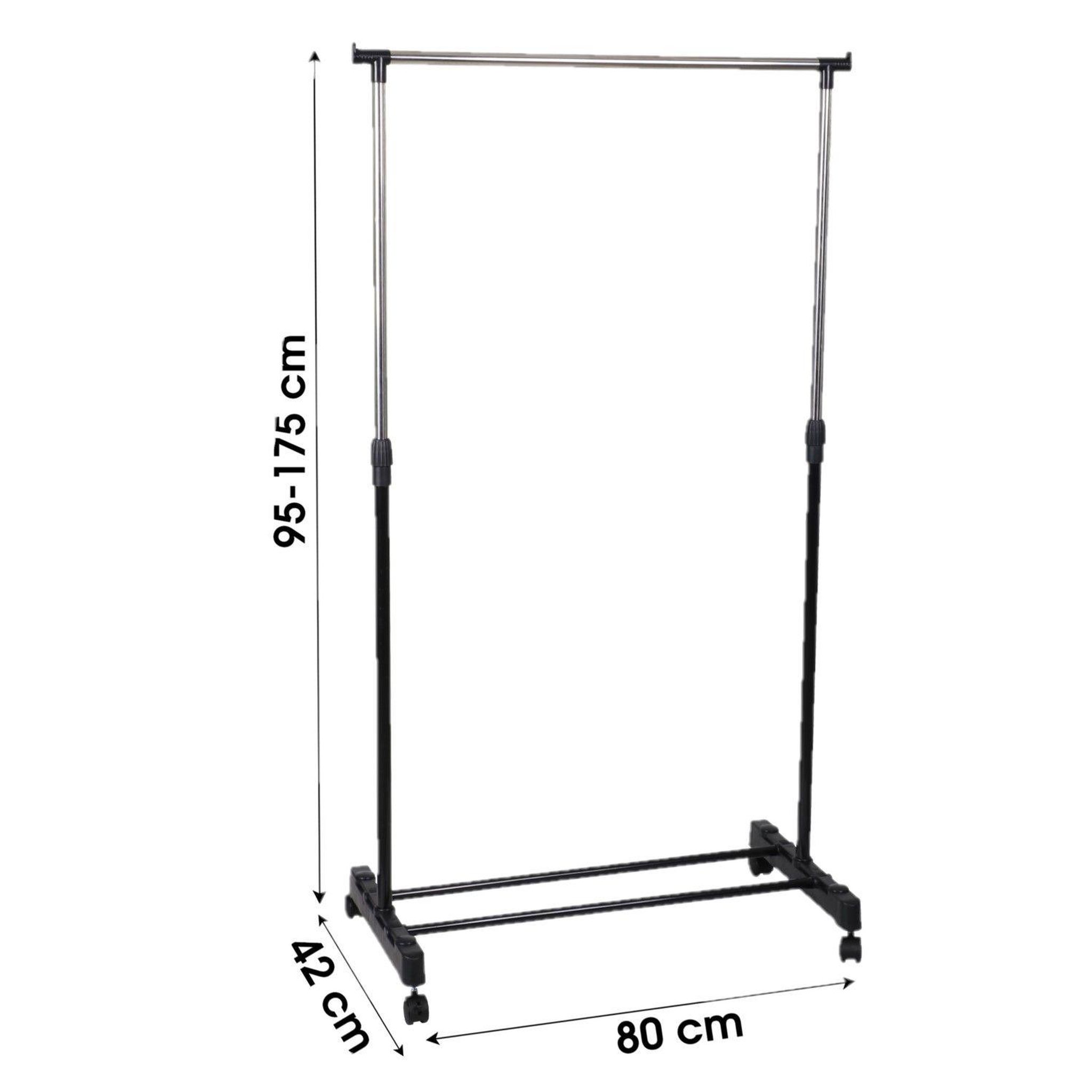 Voir la diapositive 3 : DIVERS Penderie mobile Pendo - L. 80 x H. 170 cm - Noir
