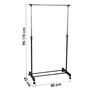Voir la diapositive 3 : DIVERS Penderie mobile Pendo - L. 80 x H. 170 cm - Noir
