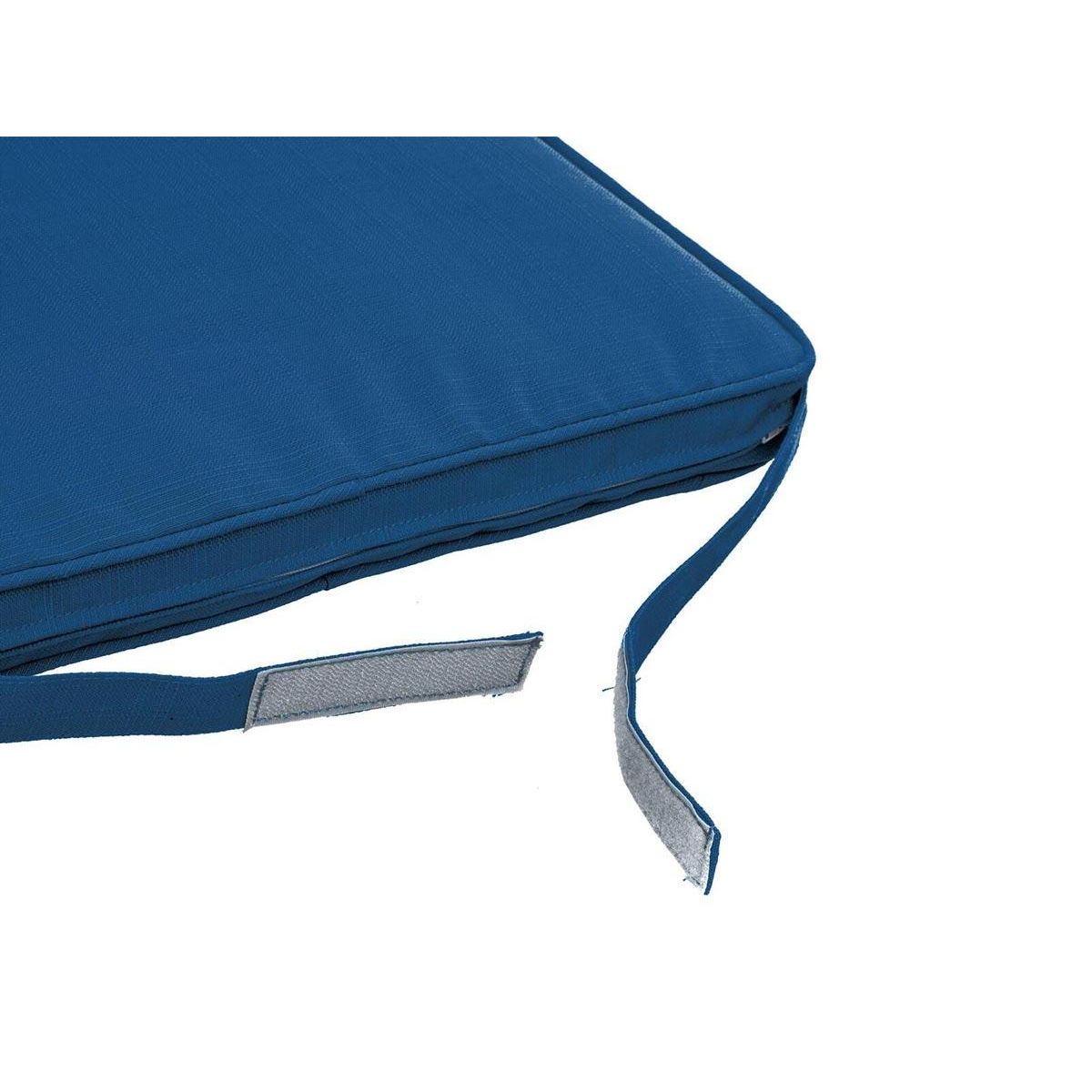 HESPERIDE Galette de chaise de jardin Bleu Indigo - 40 x 40 cm - Hespéride