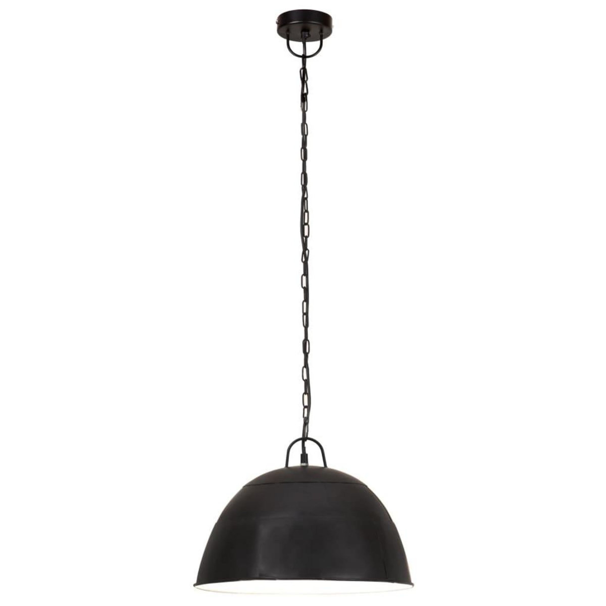 VIDAXL Lampe suspendue industrielle vintage 25 W Noir Rond 41 cm E27