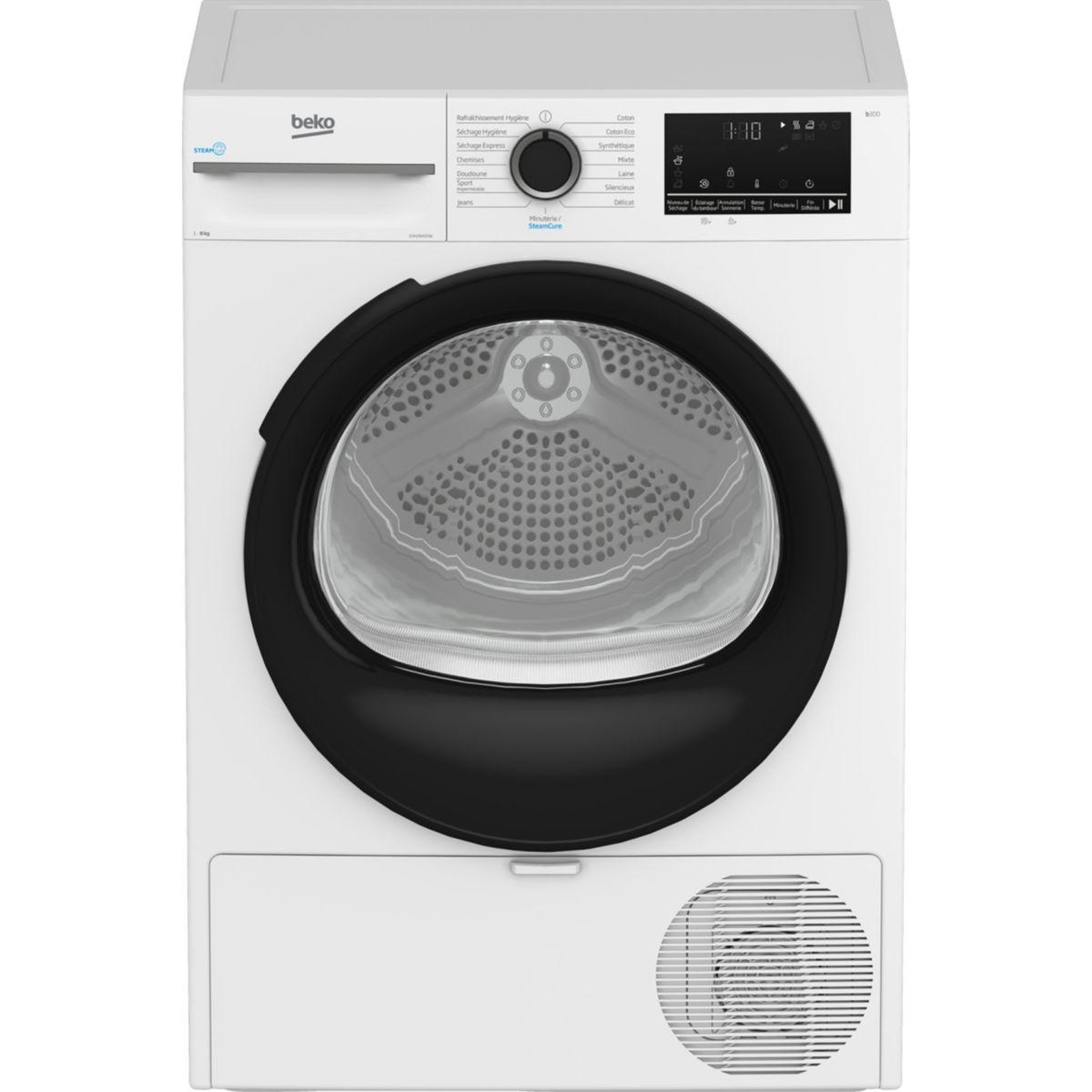 Voir la diapositive 1 : Beko Sèche linge pompe à chaleur D3H28493W