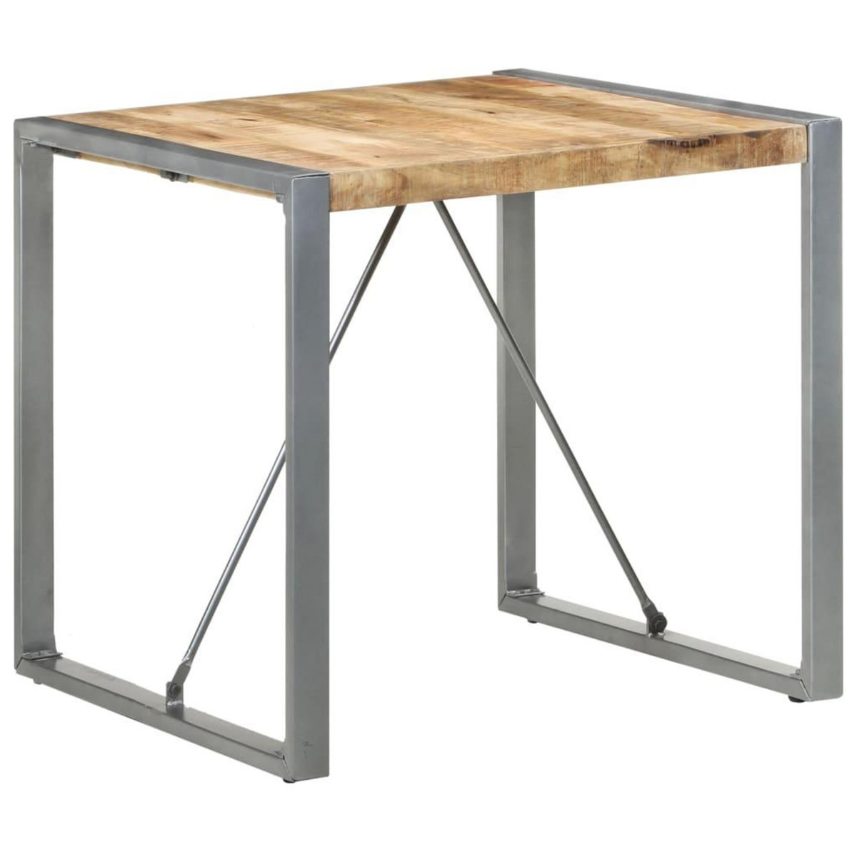 VIDAXL Table a manger 80x80x75 cm bois de manguier brut