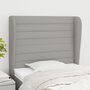 Voir la diapositive 1 : VIDAXL Tete de lit avec oreilles Gris clair 83x23x118/128 cm Tissu