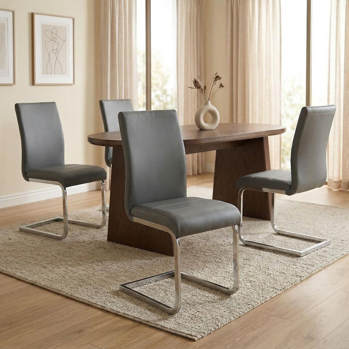 IDIMEX Lot de 4 chaises LETICIA, en synthétique