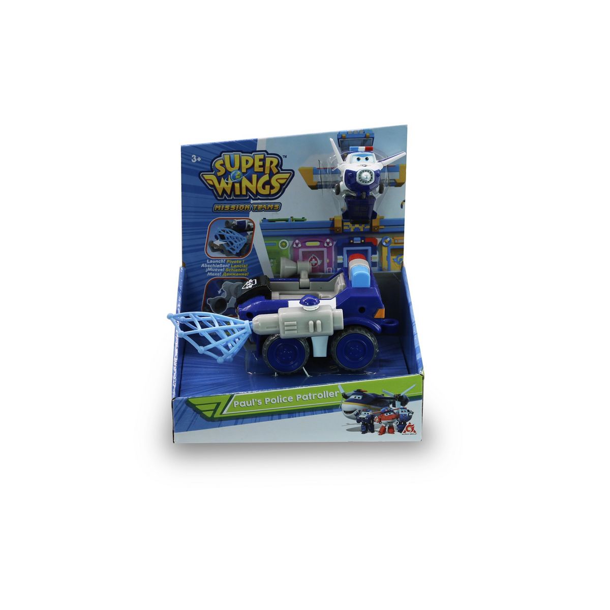 Auldey Véhicule à fonction + 1 transform bot "Paul's police patroller"  - Super Wings 