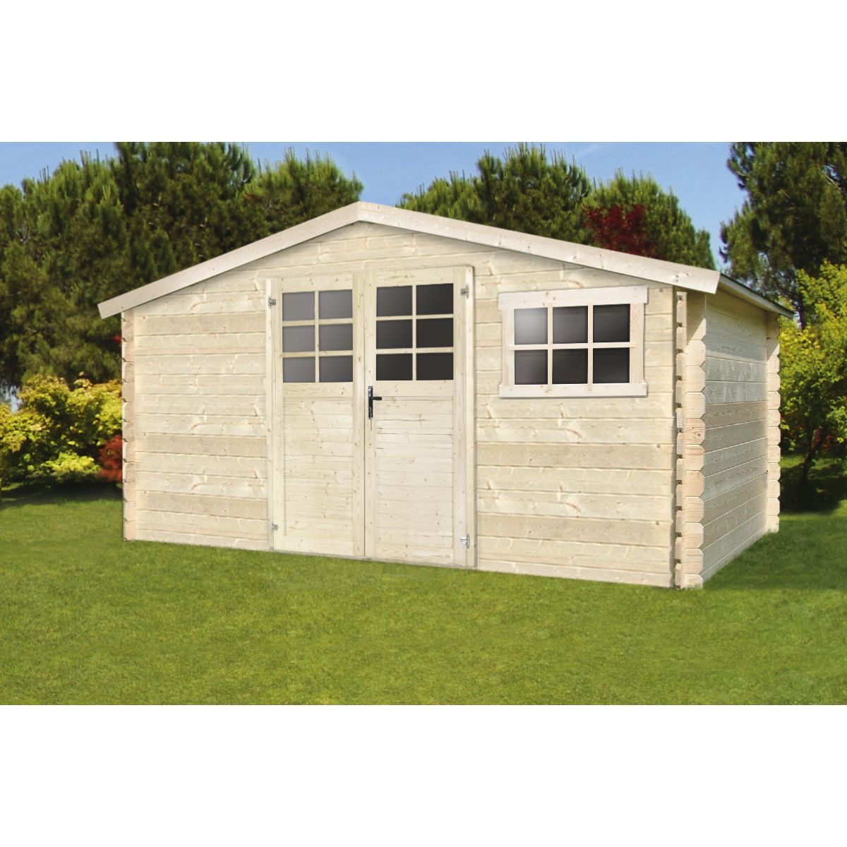 SOLID Abri chalet de jardin en bois - 10 m²
