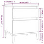 Voir la diapositive 6 : VIDAXL Tables de chevet 2 pcs Chene fume 40x35x50 cm