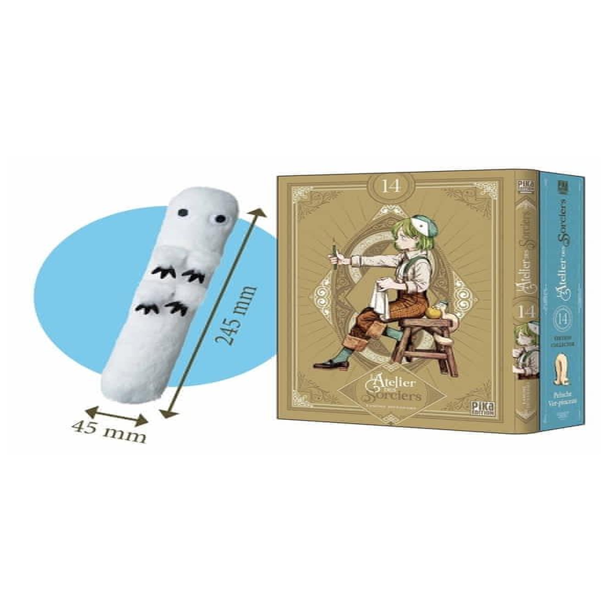 L'ATELIER DES SORCIERS TOME 14 : AVEC 1 PELUCHE VER-PINCEAU ET 1 JAQUETTE REVERSIBLE EXCLUSIVE. EDITION COLLECTOR, Shirahama Kamome