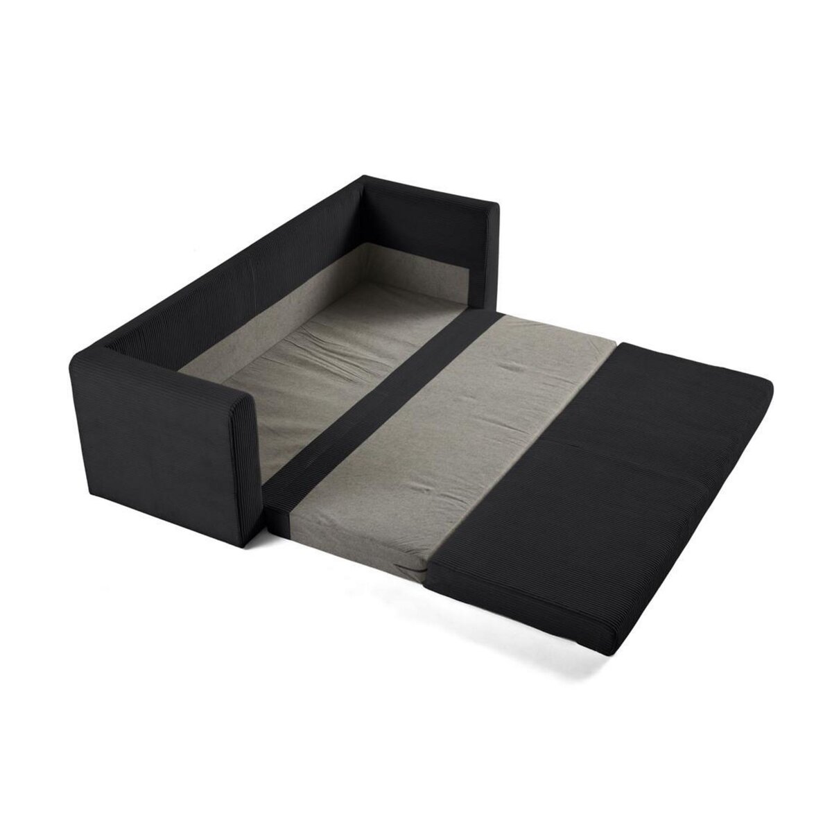 BEST MOBILIER Marilia - canapé 3 places - convertible déplimousse - en velours côtelé