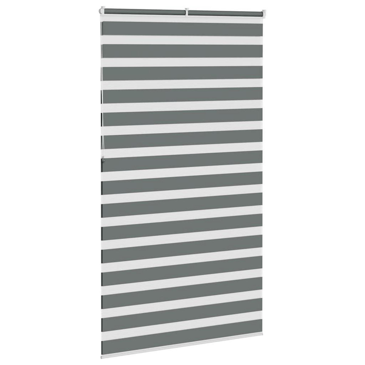 VIDAXL Store zebre gris fonce largeur du tissu 120,9 cm polyester