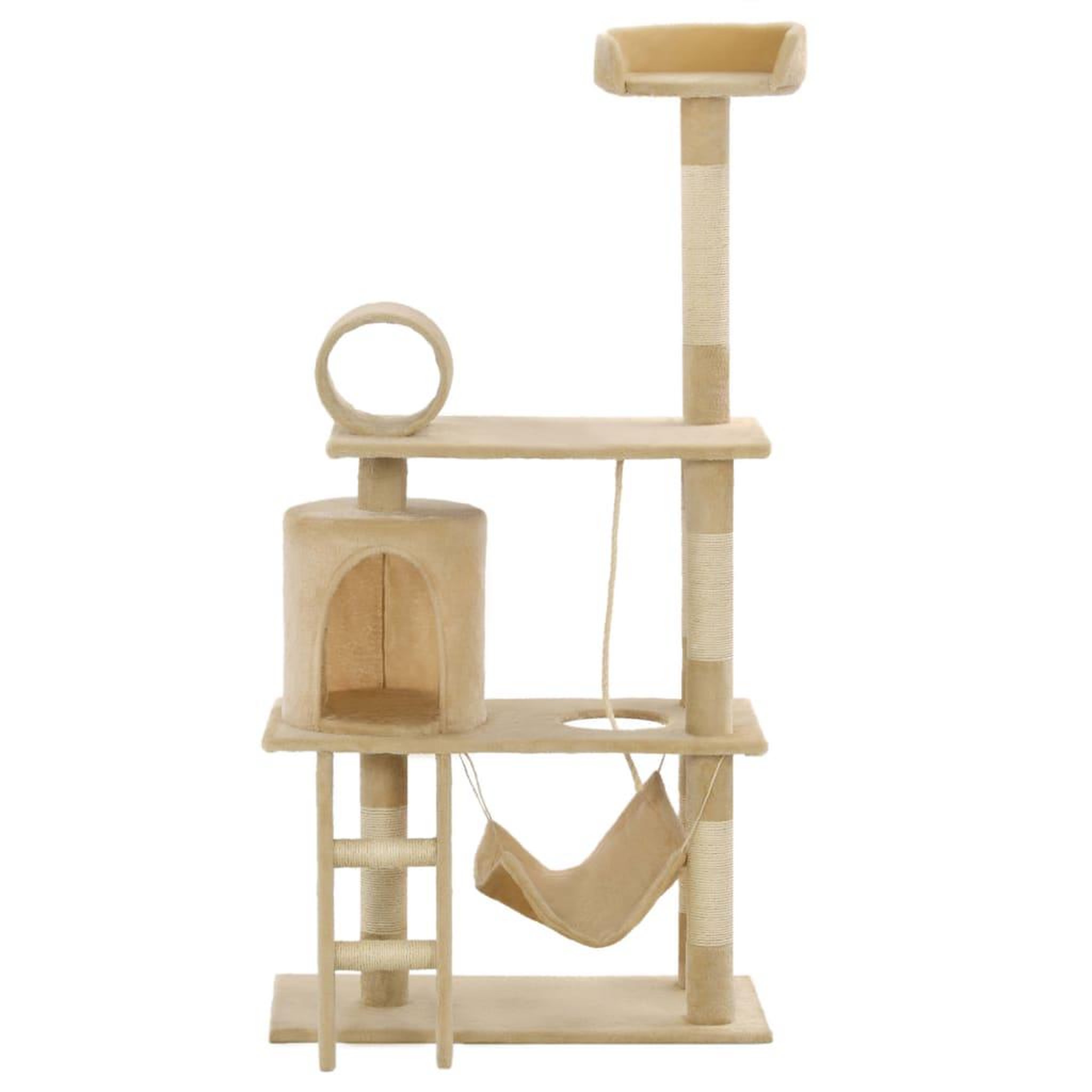 Voir la diapositive 2 : VIDAXL Arbre a chat avec griffoirs en sisal 140 cm Beige
