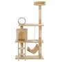 Voir la diapositive 2 : VIDAXL Arbre a chat avec griffoirs en sisal 140 cm Beige