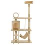 Voir la diapositive 2 : VIDAXL Arbre a chat avec griffoirs en sisal 140 cm Beige