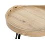 Voir la diapositive 3 : Paris Prix Table d'Appoint avec Rebord  Miranda  45cm Chêne & Noir