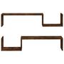 Voir la diapositive 5 : VIDAXL Etageres murales 2 pcs Chene fume 100x15x20cm Bois d'ingenierie
