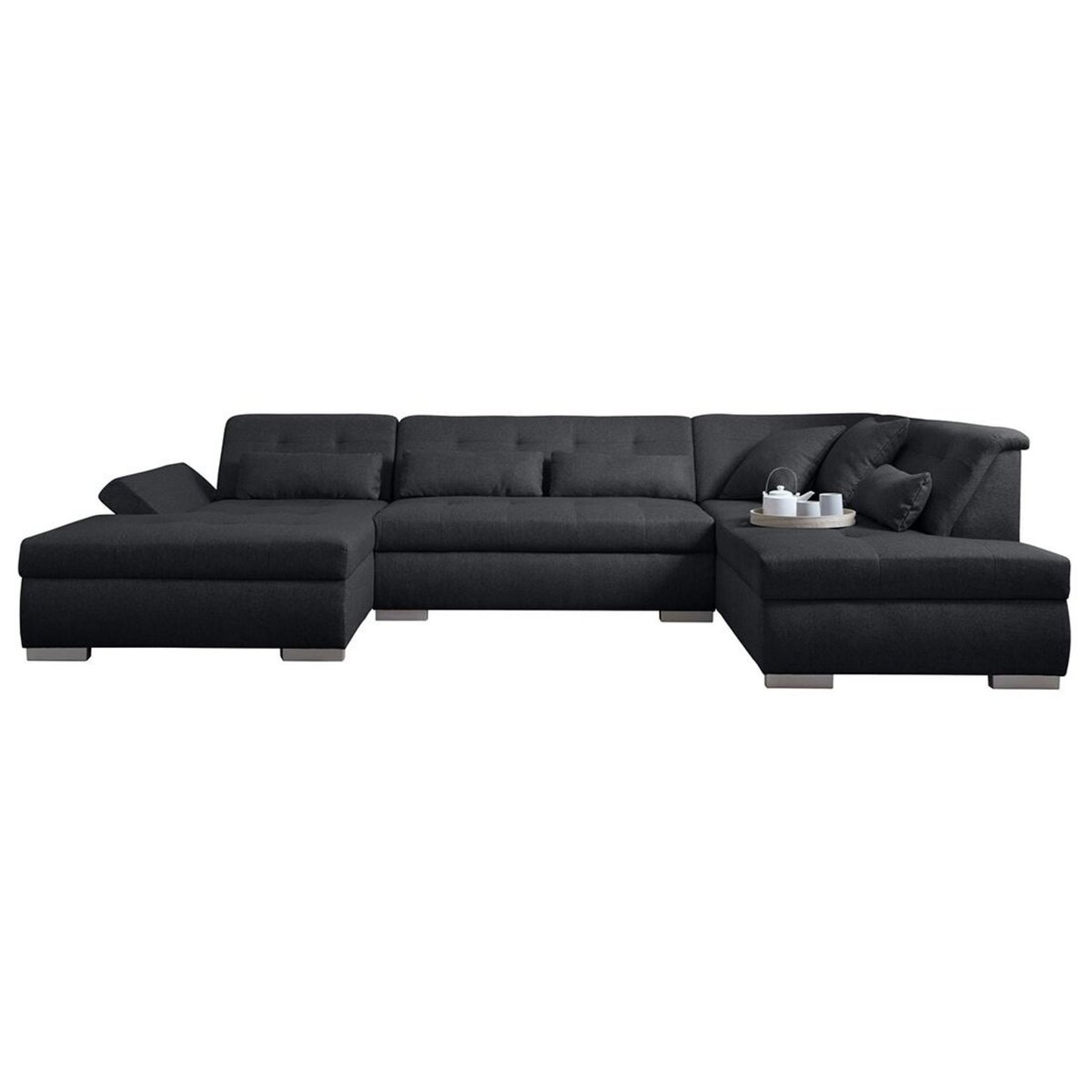 LISA DESIGN Vermont - canapé panoramique d'angle droit - 7 places - xxl