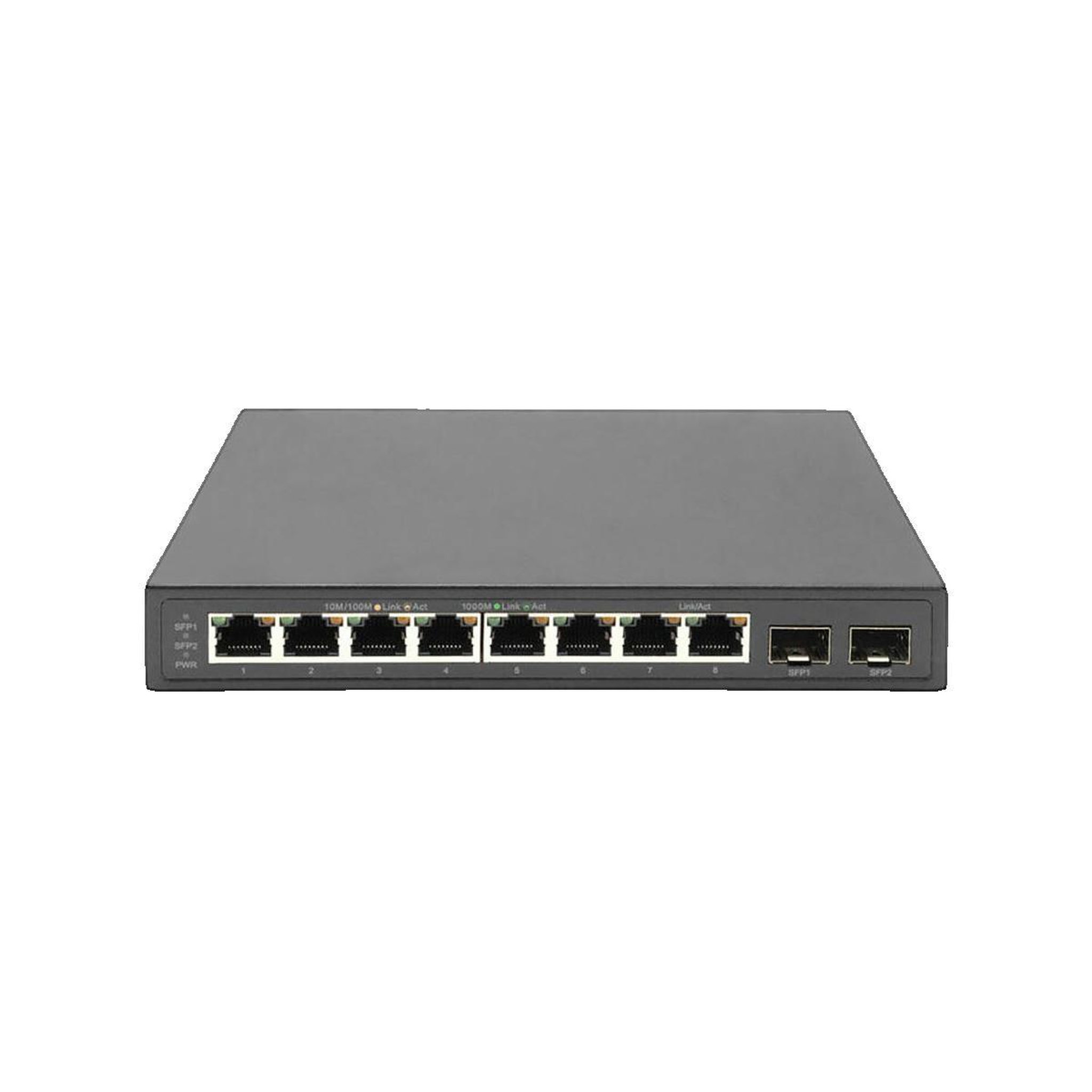 Voir la diapositive 3 : DIGICARE Commutateur DIGITUS Switch 8 Ports + 2 SFP GBE