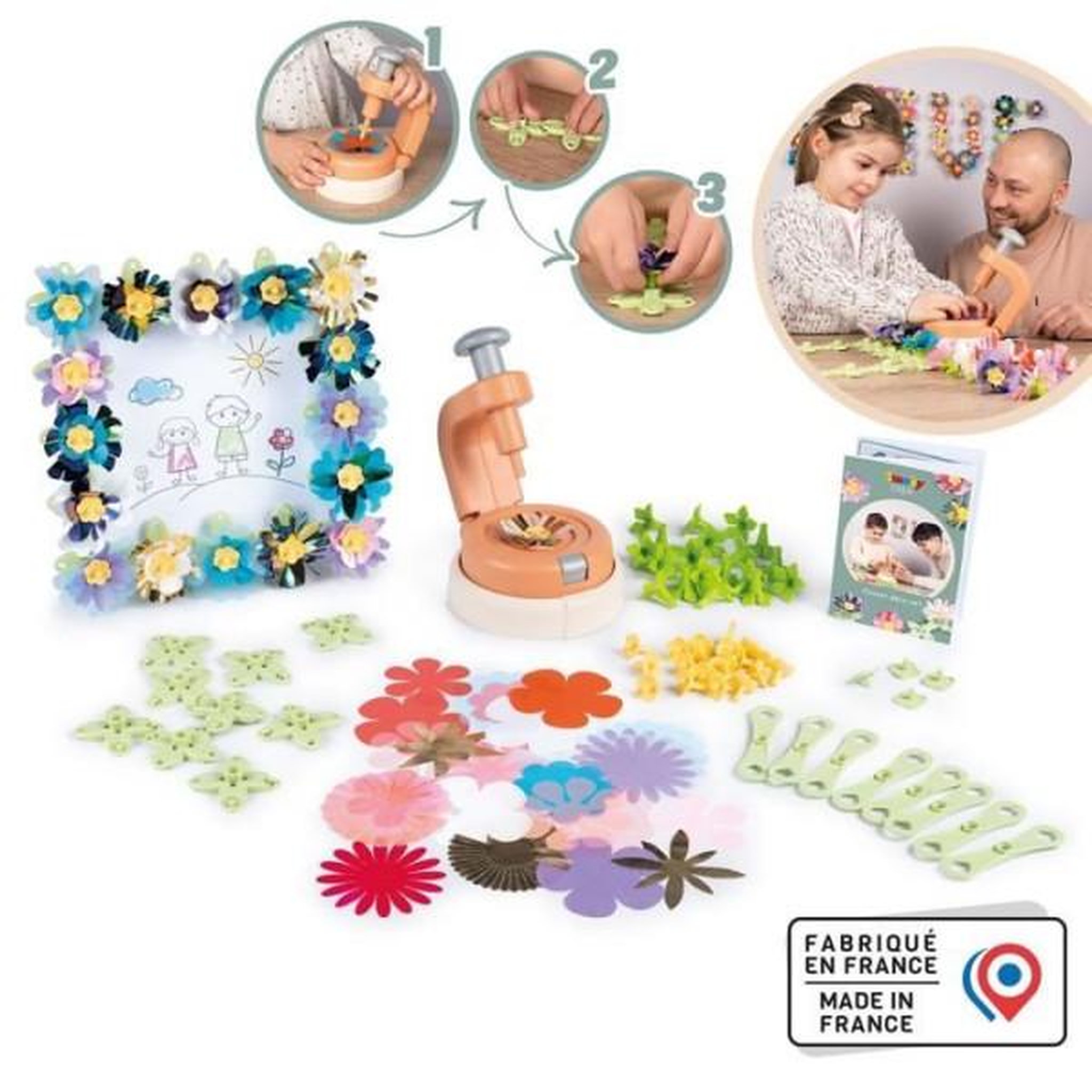 Voir la diapositive 2 : SMOBY Smoby - loisirs créatif - recharges de 16 fleurs - pour le set de création d'objets décoratifs - fabriqué en france