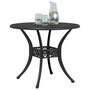 Voir la diapositive 4 : VIDAXL Table de jardin noir Ø90x75 cm aluminium coule