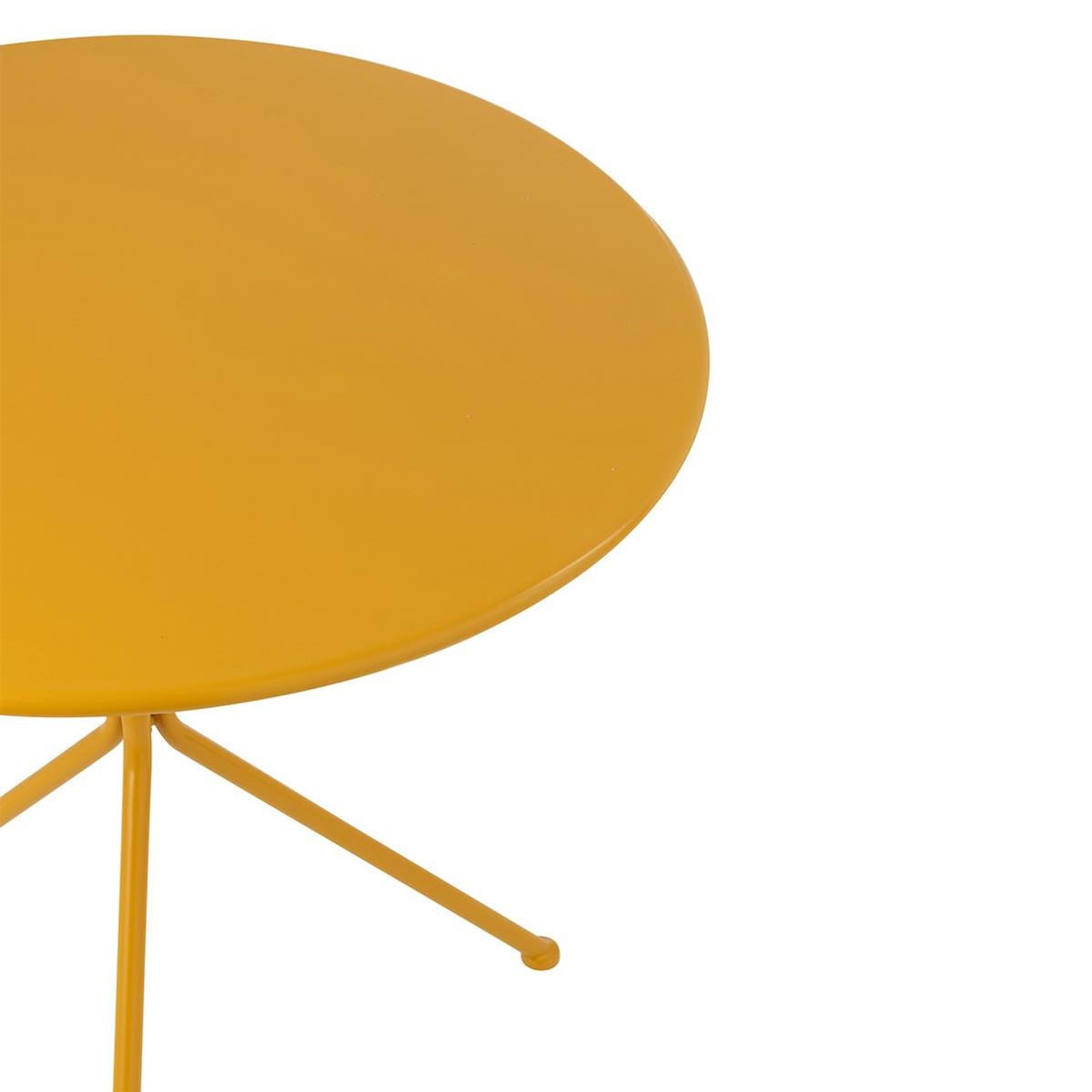 Paris Prix Table de Jardin en Métal  Tripod  72cm Ocre